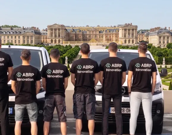 L'équipe ABRP sur un chantier de rénovation intérieure à Versailles