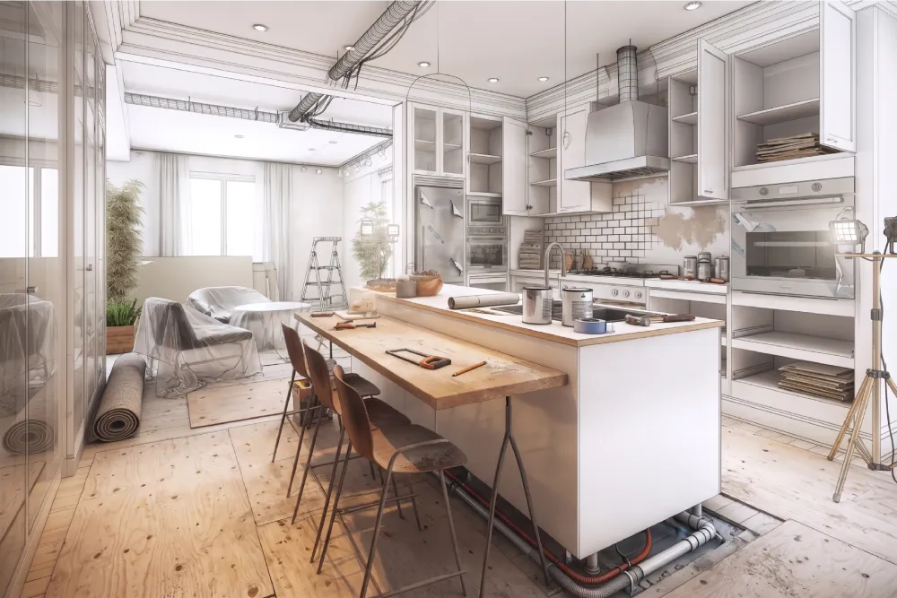 Étude et plan de rénovation intérieure de l'habitat à Versailles (78)