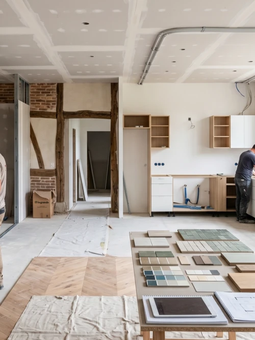 Chantier de rénovation complète de maison à Versailles par l'entreprise ABRP
