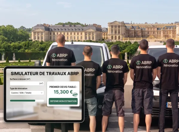 Interface d'un simulateur fiable d'estimation de travaux de rénovation à Versailles